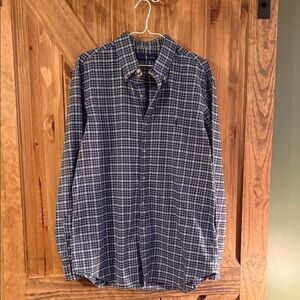 Ralph Lauren Navy, Purple, and White Plaid Shirt
